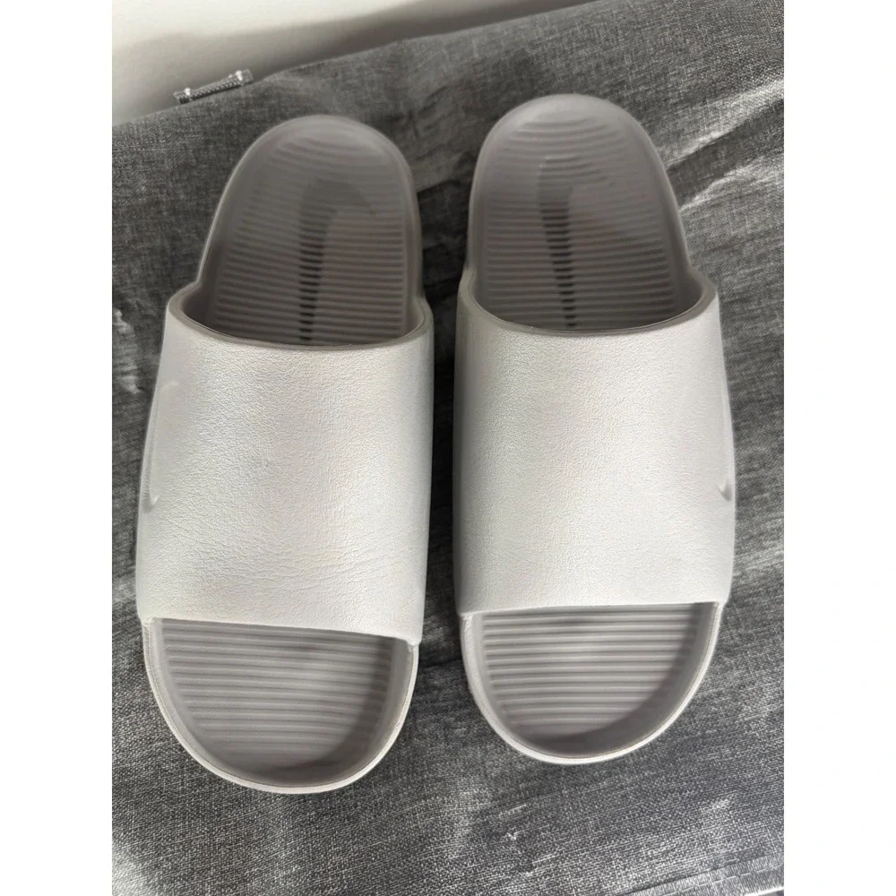 Nike Calm Slide Mens 8 Womens 9 Grey Excellent Foam Slip On Sandals FD4116-002